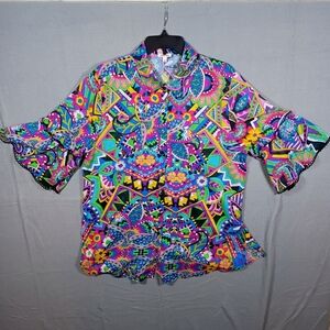 Johnny Was Demarne Ruffled Tunic